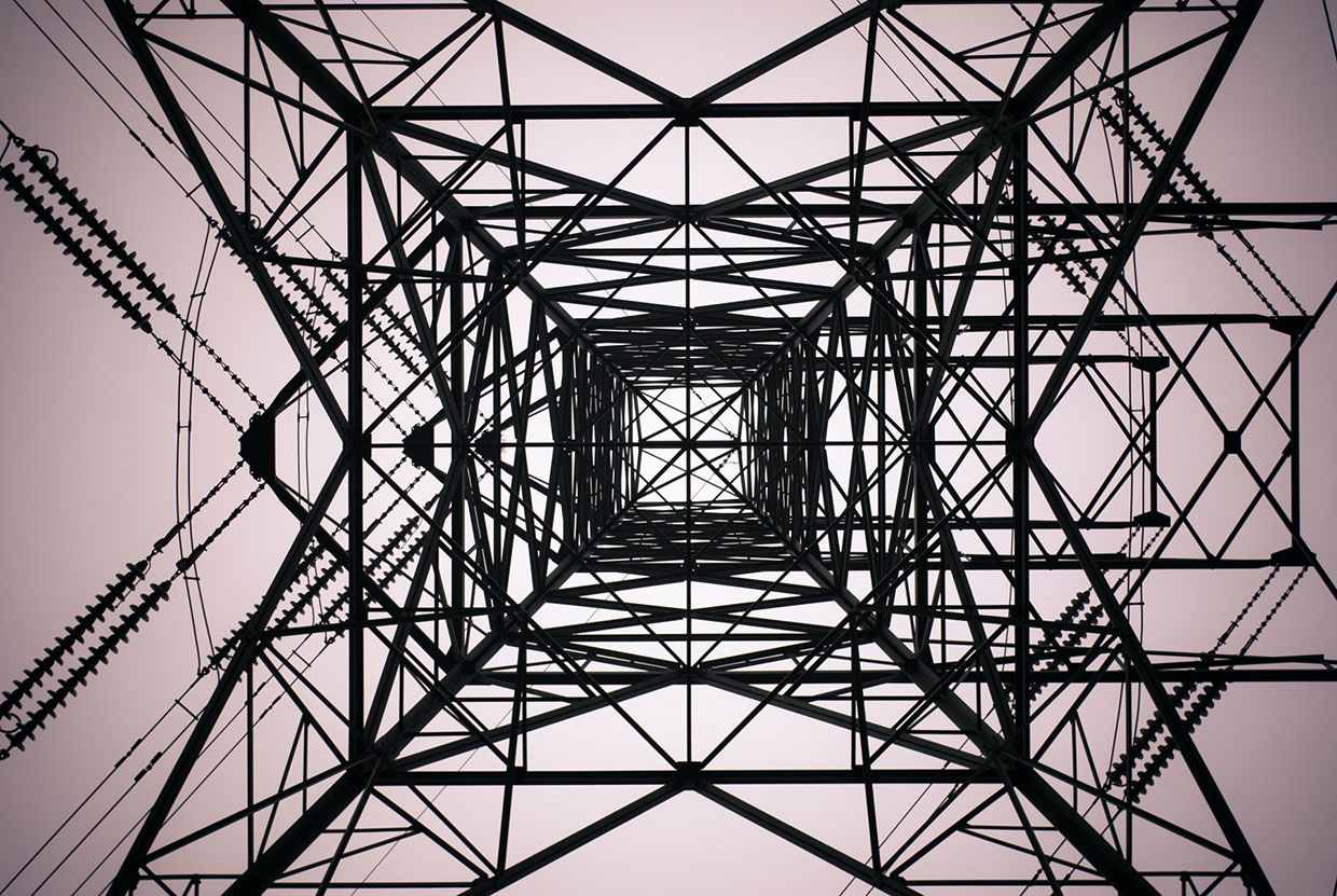 Black electrical tower